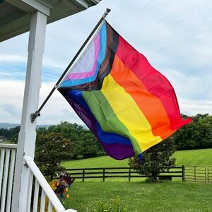 3’ x 5’ Polyester Progressive LGBTQIA, QUEER POC Inclusive Pride Flag Multicolor